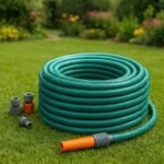 15M/20M/30M/50M Garden Hose Pipe PVC Water Spray Reinforced Heavy Duty Portable Outdoor Hosepipe + Fittings (15 Metre (50 Ft))