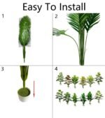 AIVORIUY Artificial Plant in Pots Fake Plants Indoor Outdoor, Faux Potted Tree Tropical Palm Floor Plants for Home Office Living Room Bedroom Decor Housewarming Gift (75cm Large Green Monstera) - Image 6