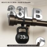 Oneach Brown Curtain Rods for Windows 28 to 48 Inch, 1 Inch Pole Adjustable Length Heavy Duty Metal Curtain Rod Set, for Outdoor Bedroom Kitchen Living Room (16 to 60 Inch) - Image 7