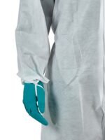 Ansell AlphaTec 1500 Model 111, Disposable Work Overall with Hood, Chemical Protection Type 5/6, Water Repellent Coverall Suit, Industrial Safety Workwear, Men Women, White, Size 3XL (1 Unit) - Image 3