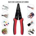 WGGE WG-015 Professional 8-inch Multi-Function Wire Stripper/Crimper, Cutter, Cable Stripper, Hand Tool - Image 3