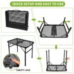Small Folding Grill Table, Easy for Storage, Compact and Portable Picnic Table for Grill, Outdoor Camping, Garden, Patio, Dining, BBQ, Party, Market, 2Ft - Image 4