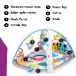 Baby Einstein, 4-in-1 Kickin' Tunes and Language Discovery Play Gym with Piano, Mat with Detachable Activity Toys, Lights, Sounds and Music, Ages Newborn + - Image 14