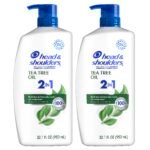 Head & Shoulders 2 in 1 Dandruff Shampoo and Conditioner, Anti-Dandruff Treatment, Tea Tree Oil for Daily Use, 32.1 oz Each, Twin Pack