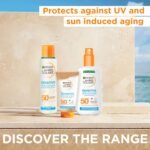 Garnier Ambre Solaire SPF 50+ Sensitive Advanced Sun Cream Spray, High Protection, Factor 50, Water Resistant, Non-Greasy, Fragrance-Free, Hypoallergenic, UVA UVB Protection with Ceramide, 150ml - Image 2