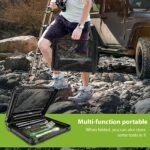 Small Folding Grill Table, Easy for Storage, Compact and Portable Picnic Table for Grill, Outdoor Camping, Garden, Patio, Dining, BBQ, Party, Market, 2Ft - Image 2