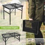Small Folding Grill Table, Easy for Storage, Compact and Portable Picnic Table for Grill, Outdoor Camping, Garden, Patio, Dining, BBQ, Party, Market, 2Ft - Image 3
