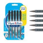 Paper Mate Flexgrip Ultra Retractable Ballpoint Pens | Medium Point (1.0mm) | Black | 5 Count