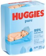 Huggies Pure, Baby Wipes, 4 Packs (224 Wipes Total) - Natural Wet Wipes for Sensitive Skin - 99 Percent Pure Water - Fragrance Free to Clean and Protect - Image 2