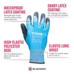 Blackrock Watertite Waterproof Gloves, Work Gloves Men Women Unisex, Protective, Latex Wet Weather Grip, Gardening, Elasticated, Dextrous, Heavy Duty, Car Washing, Bricklaying, Thick, Size 8/Medium - Image 4