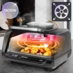 Duronic Air Fryer Health Grill FG19, Air Fryers Grill for Cooking Chips, Grilling Chicken Vegetables, Baking Pies Cookies, Electric Airfryer Oven, Indoor BBQ Grilling, Dinner Parties - Image 6