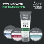 DOVE MEN + CARE Styling Gel 3 count Hair Taming Gel for a Strong Hold Hair Styling Product for Thicker and Healthier Looking Hair 7 oz - Image 5