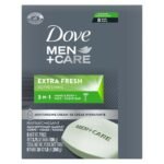 DOVE MEN + CARE 3 in 1 Bar Cleanser for Body, Face, and Shaving Extra Fresh Body and Facial Cleanser More Moisturizing Than Bar Soap to Clean and Hydrate Skin 3.75 Ounce (Pack of 8) - Image 9