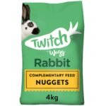 Wagg Twitch Rabbit Food 4kg (Pack of 3) - Complementary Feed Nuggets