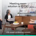 Logitech MeetUp Video Conferencing System, Ultra HD 4K/1080p/720p, 3 Microphones/Adjustable Speakers, Wide Field of View 120°, PC/Mac/Laptop/Macbook/Tablet - Black, 4K - Image 9