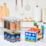 8 Pack Clear Storage Bins with Lids Stackable, Large Plastic Storage Bins with Handle for Pantry Organization and Storage, Perfect Containers for Fridge Organizer, Freezer, Kitchen, Cabinets, Bathroom - Image 7