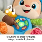 Fisher-Price Baby Learning Toy Laugh & Learn Smart Stages Puppy Musical Plush with Smart Stages for Infants Ages 6+ Months, Multilanguage Version: Dutch, English, French, German, Italian, JFD20 - Image 4