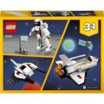 LEGO 31134 Creator 3 in 1 Space Shuttle Toy to Astronaut Figure to Spaceship, Building Toys for Kids, Boys, Girls Aged 6 and up, Creative Gift Idea - Image 2