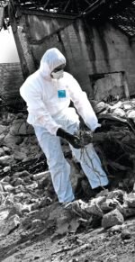 Ansell AlphaTec 1500 Model 111, Disposable Work Overall with Hood, Chemical Protection Type 5/6, Water Repellent Coverall Suit, Industrial Safety Workwear, Men Women, White, Size 3XL (1 Unit) - Image 2