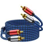 NC XQIN RCA Cables 3 M, RCA Cable RCA Audio Cable [Hi-Fi Sound,Dual Shielded] 2RCA Male to 2RCA Male Stereo Audio Cable for Home Theater, HDTV, Amplifiers, Hi-Fi Systems, Car Audio