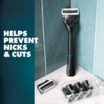Gillette Body and Intimate Razor Blades Men, 4 Razor Blade Refills with Lubrastrip, Formulated for Pubic Hair, Gentle and Easy to Use, Dermatologist Tested - Image 5